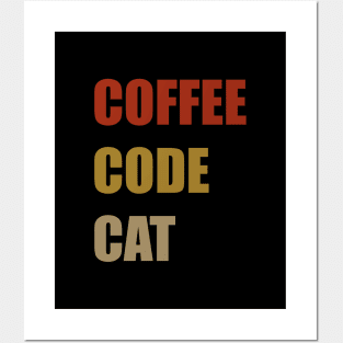 COFFEE CODE CAT Posters and Art